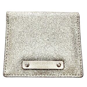Kate Spade Serenade Haven Lane Glittery Silver Bi-Fold Mini Wallet